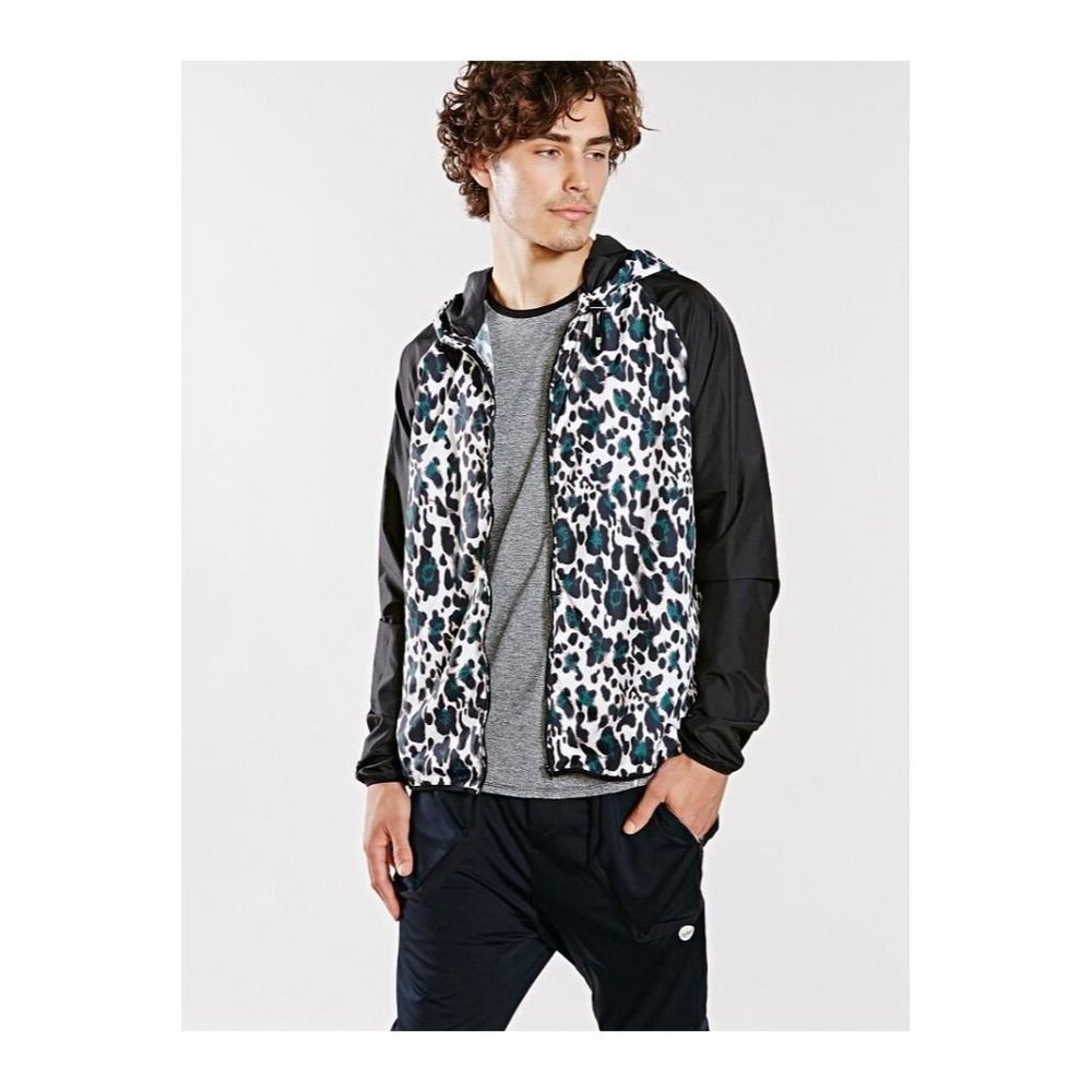 $158 THE UPSIDE Urban Outfitters PERFORMANCE Mars LEOPARD Sport RUN Jacket ( M )